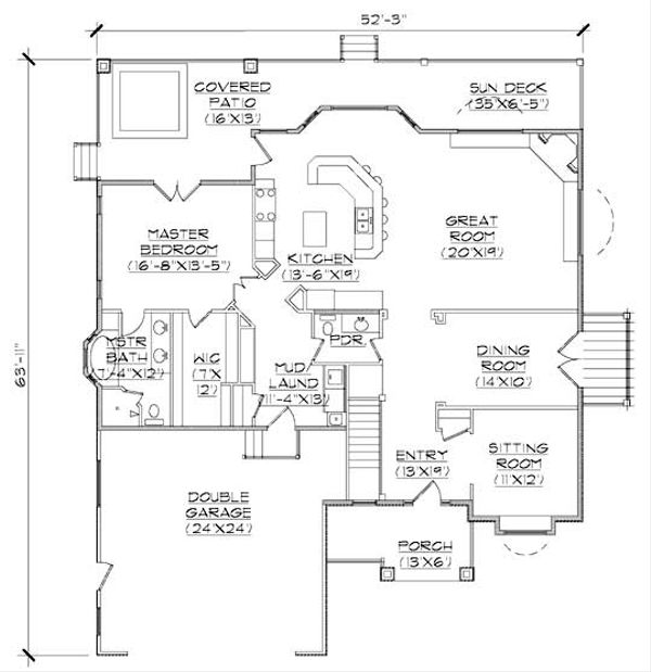 Traditional Floor Plan - Main Floor Plan #5-471