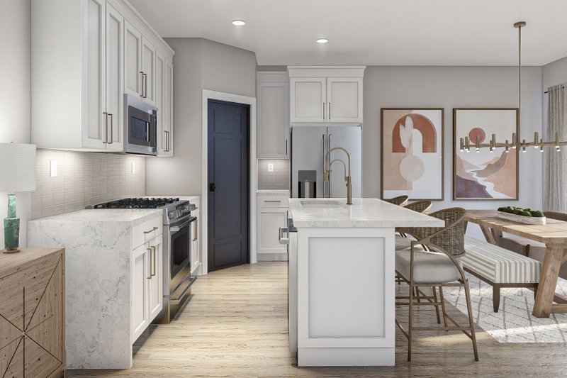 House Blueprint - Interior - Kitchen for Modern House Plan #455-654 - 3 bed, 2.5 bath