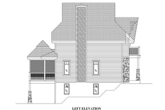Exterior - Other Elevation 1 for Farmhouse House Plan #138-343 - 4 bed, 2.5 bath