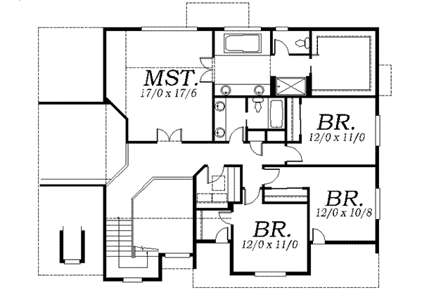 Floor Plan - Upper Floor Plan #130-133