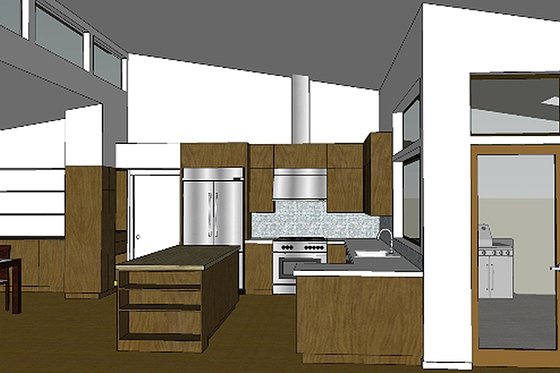 Interior - Kitchen 1 for Modern House Plan #519-2 - 3 bed, 2 bath
