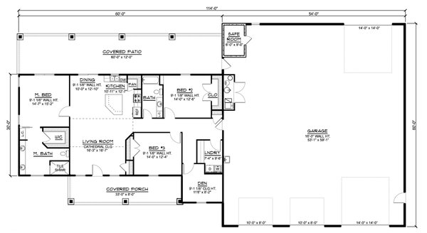 Country Floor Plan - Main Floor Plan #1064-161