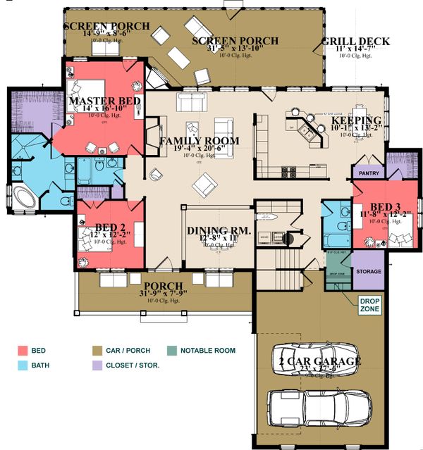 Home Plan - Traditional Floor Plan - Main Floor Plan #63-425