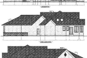 Exterior - Rear Elevation for Traditional House Plan #409-103 - 2 bed, 2.5 bath