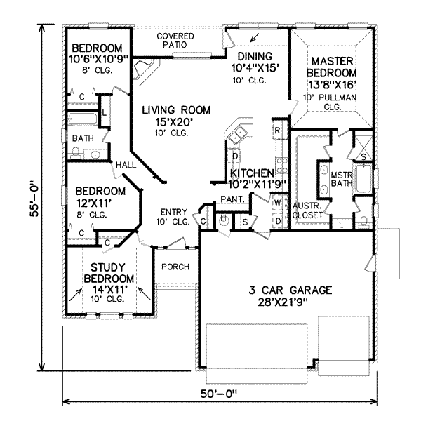 Traditional Floor Plan - Main Floor Plan #65-391