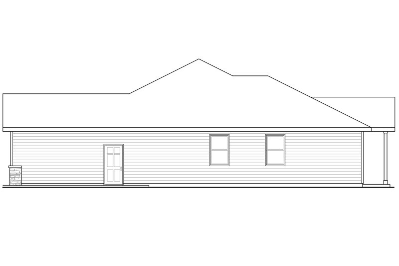 Dream House Plan - Exterior - Other Elevation 1 for Craftsman House Plan #124-1031 - 3 bed, 2 bath