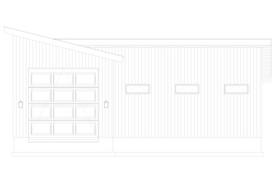 Exterior - Rear Elevation 1 for Modern House Plan #1060-233, 0 bath