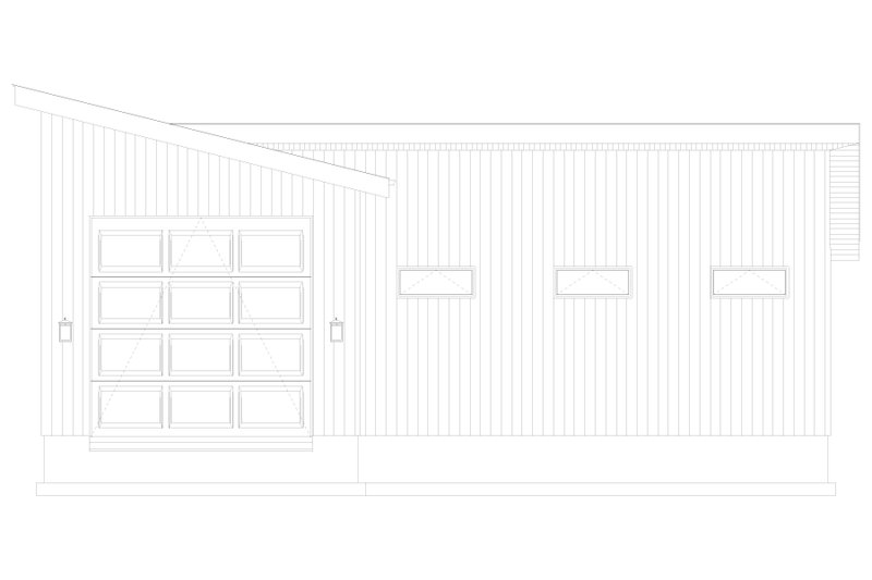 House Plan Design - Exterior - Rear Elevation 1 for Modern House Plan #1060-233, 0 bath