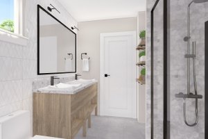 Interior - Master Bathroom for Craftsman House Plan #1105-4 - 3 bed, 2.5 bath