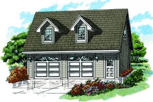 Exterior - Front Elevation 3 for Country House Plan #47-513 - 1 bed, 1 bath