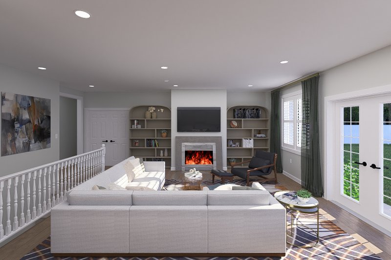 House Plan Design - Interior - Family Room 3 for Farmhouse House Plan #1060-291 - 2 bed, 2.5 bath