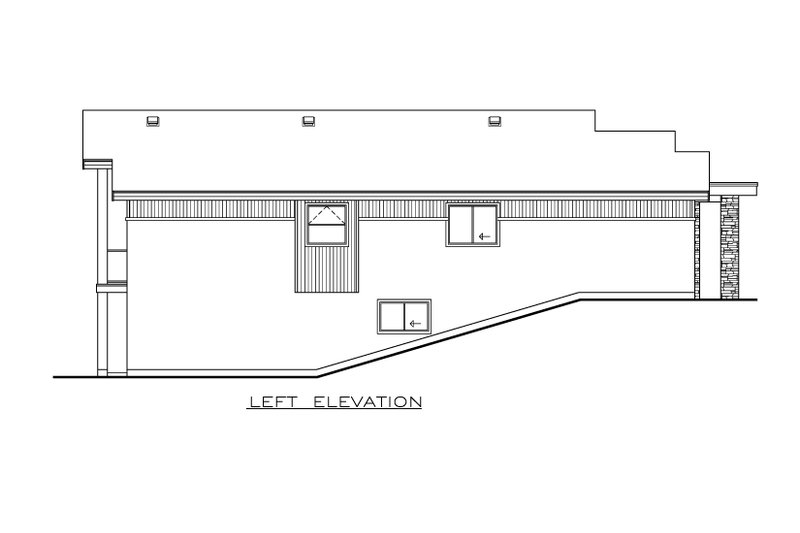 House Blueprint - Exterior - Other Elevation for Contemporary House Plan #1100-46 - 3 bed, 2 bath