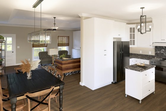 Interior - Kitchen 1 for Ranch House Plan #44-257 - 3 bed, 2 bath