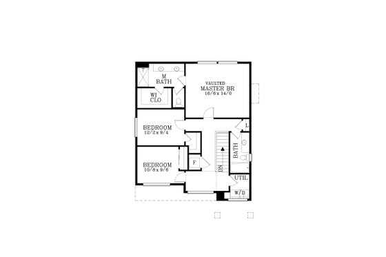 Floor Plan - Upper Floor for Craftsman House Plan #53-713 - 3 bed, 2.5 bath