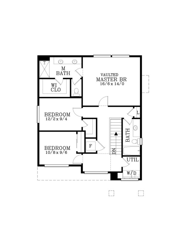 Craftsman Floor Plan - Upper Floor Plan #53-713