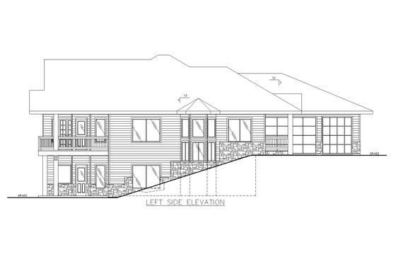 Exterior - Other Elevation 2 for Bungalow House Plan #117-578 - 3 bed, 3 bath