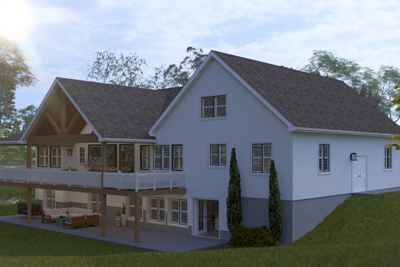Dream House Plan - Exterior - Rear Elevation 2 for Ranch House Plan #1060-287 - 3 bed, 2 bath