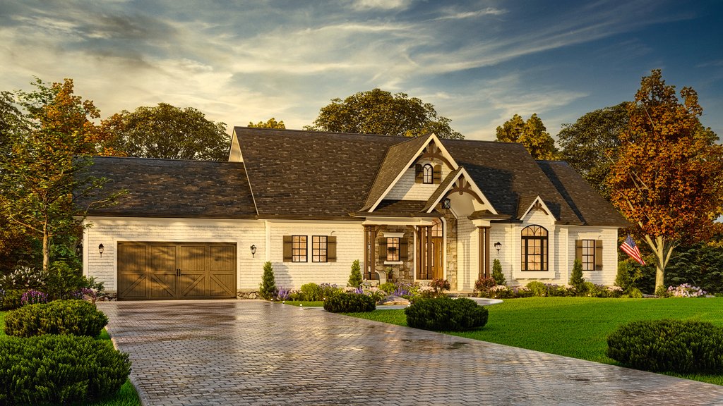Exterior - Front Elevation 8 for Traditional House Plan #54-710 - 4 bed, 4 bath