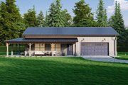 Barndominium Style House Plan - 2 Beds 1 Baths 888 Sq/Ft Plan #1106-10 