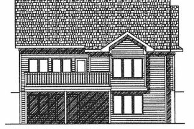 Home Plan - Exterior - Rear Elevation for Traditional House Plan #70-192 - 2 bed, 2 bath