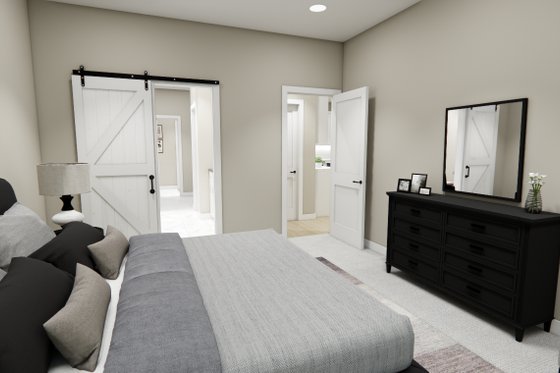 Interior - Master Bedroom 1 for Farmhouse House Plan #51-1404 - 3 bed, 2 bath
