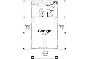Floor Plan - Main Floor for Barndominium House Plan #455-345 - 3 bed, 3 bath