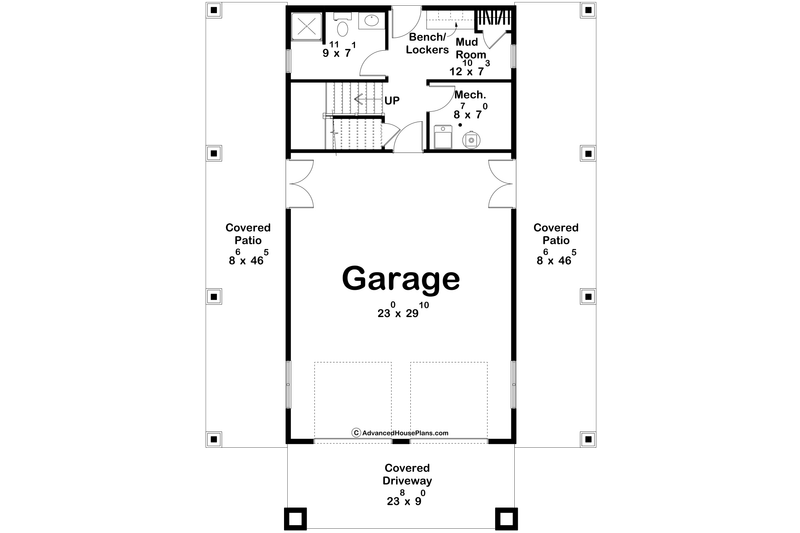 House Design - Floor Plan - Main Floor for Barndominium House Plan #455-345 - 3 bed, 3 bath