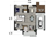 Contemporary Style House Plan - 2 Beds 1 Baths 1059 Sq/Ft Plan #25-4902 