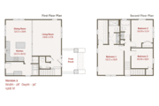 Craftsman Style House Plan - 3 Beds 2.5 Baths 1352 Sq/Ft Plan #461-5 