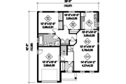 Traditional Style House Plan - 2 Beds 1 Baths 1099 Sq/Ft Plan #25-4362 