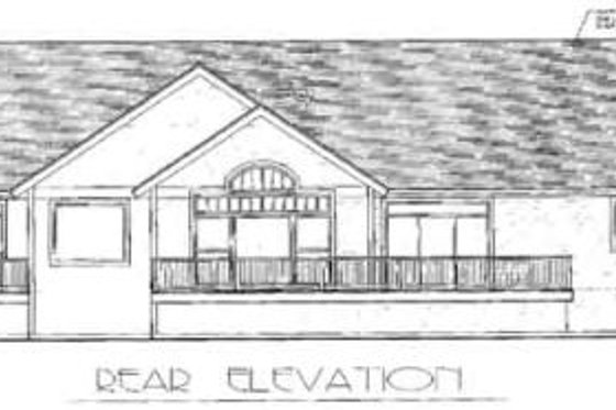 Exterior - Rear Elevation for Traditional House Plan #53-260 - 3 bed, 2.5 bath
