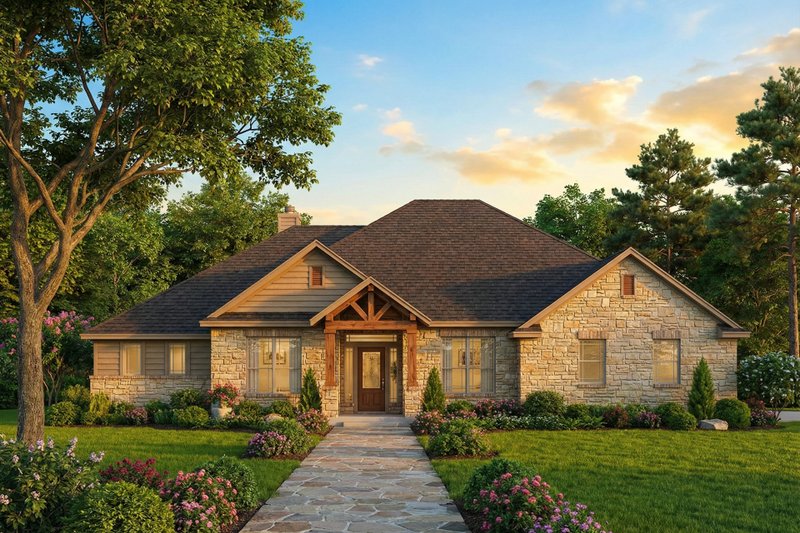 Home Plan - Traditional Exterior - Front Elevation Plan #80-158
