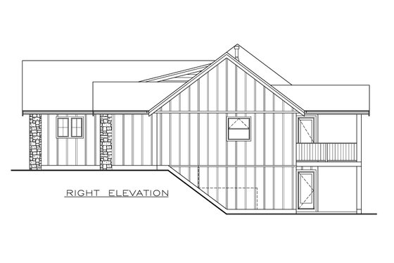Exterior - Other Elevation 1 for Farmhouse House Plan #1100-74 - 3 bed, 2 bath