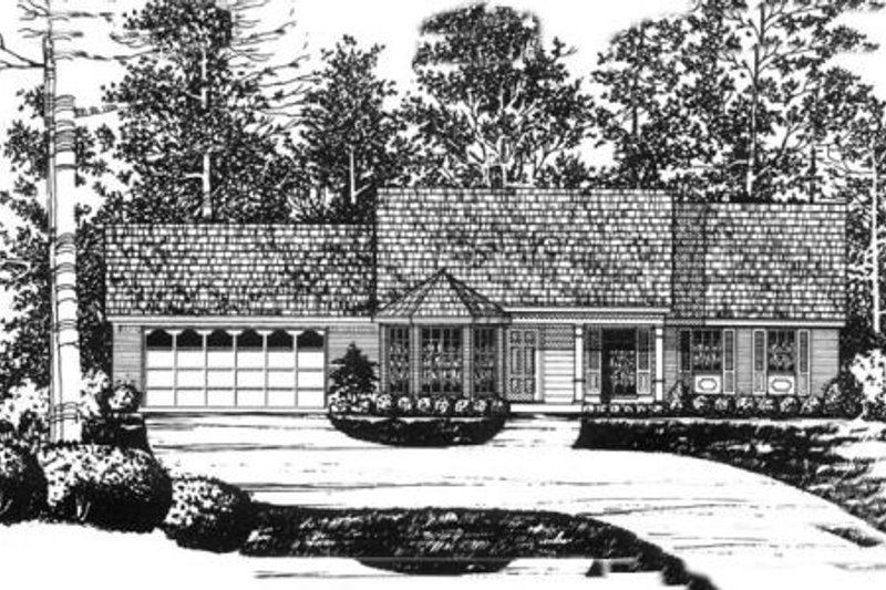 House Plan Design - Traditional Exterior - Front Elevation Plan #40-345