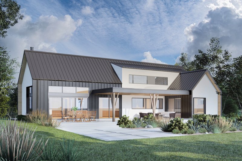 Home Plan - Exterior - Rear Elevation for Contemporary House Plan #1114-90 - 4 bed, 2.5 bath