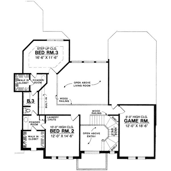 Home Plan - European Floor Plan - Upper Floor Plan #40-183