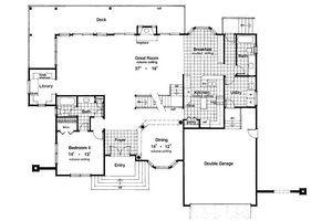 Floor Plan - Main Floor for European House Plan #417-388 - 4 bed, 4 bath