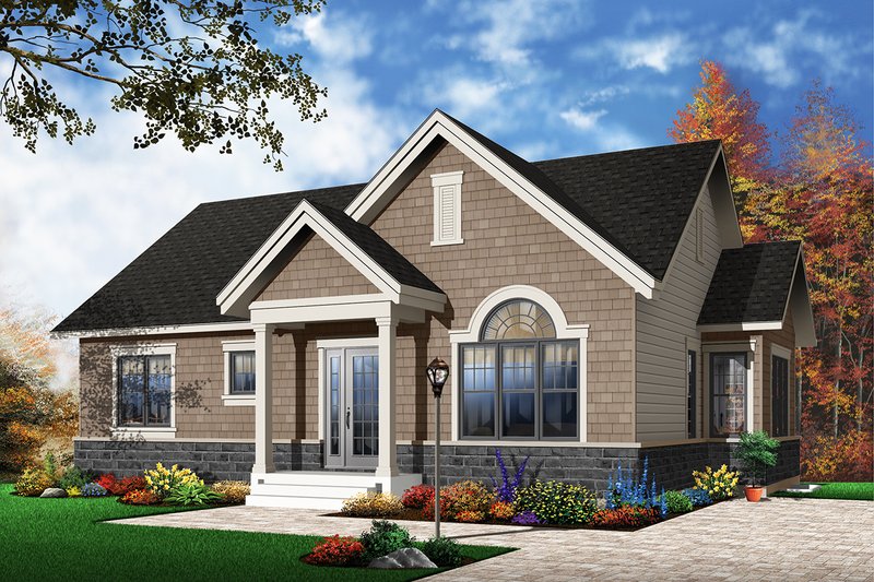 Traditional Style House Plan - 2 Beds 1 Baths 1068 Sq/Ft Plan #23-2202