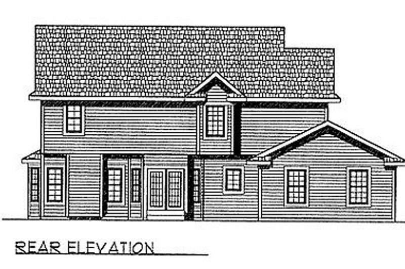 Home Plan - Exterior - Rear Elevation for Southern House Plan #70-326 - 4 bed, 2.5 bath
