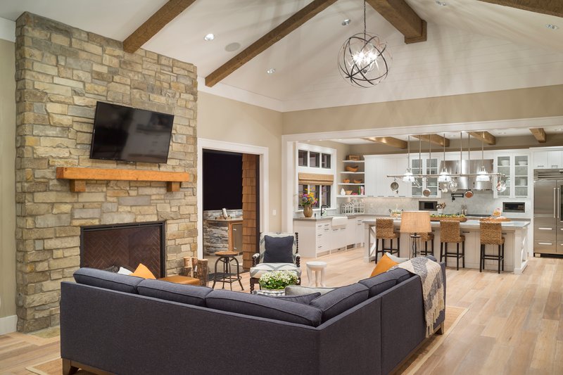 House Plan Design - Great Room - 4900 square foot Colonial home