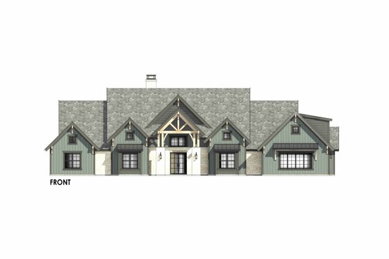 Exterior - Front Elevation 8 for Country House Plan #1096-212 - 4 bed, 5 bath