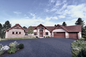 Architectural House Design - Craftsman Exterior - Front Elevation Plan #1108-6