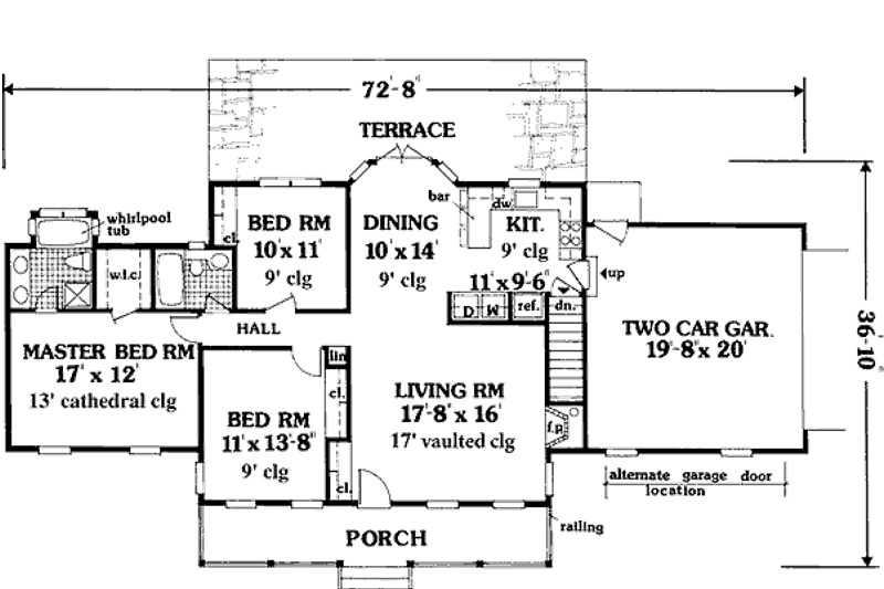 Dream House Plan - Floor Plan - Main Floor for Traditional House Plan #3-111 - 3 bed, 2 bath