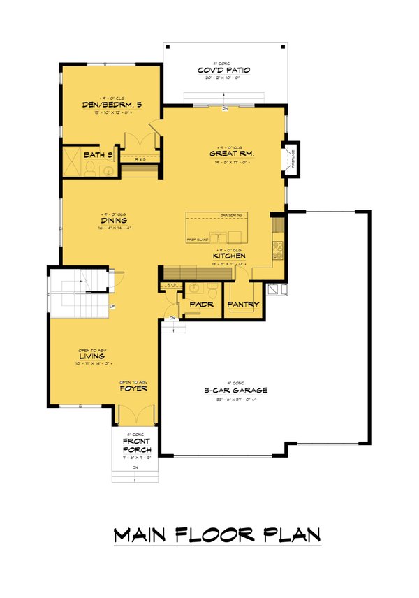 Dream House Plan - Farmhouse Floor Plan - Main Floor Plan #1066-244