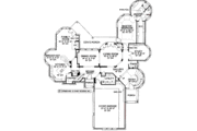 European Style House Plan - 4 Beds 3.5 Baths 4500 Sq/Ft Plan #20-1198 