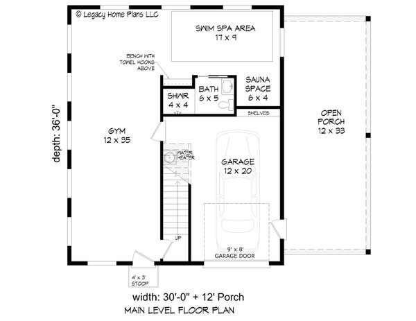 Country Floor Plan - Main Floor Plan #932-623