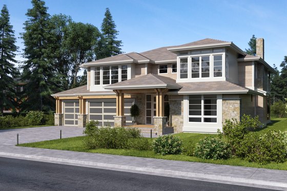 Exterior - Other Elevation 1 for Contemporary House Plan #1066-80 - 4 bed, 3.5 bath