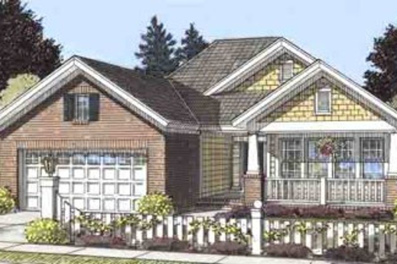 Architectural House Design - Craftsman Exterior - Front Elevation Plan #20-1514