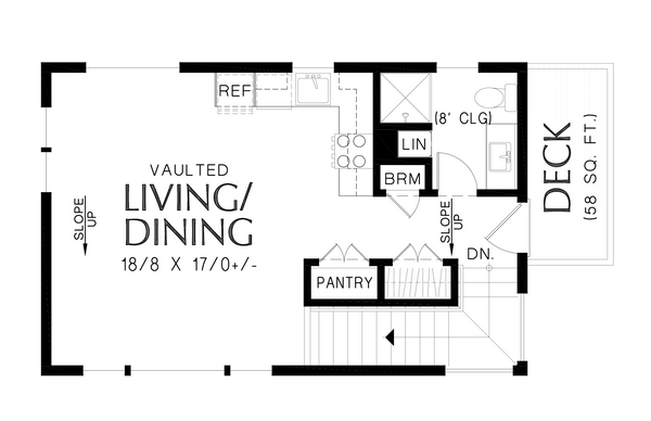 Contemporary Floor Plan - Upper Floor Plan #48-1076