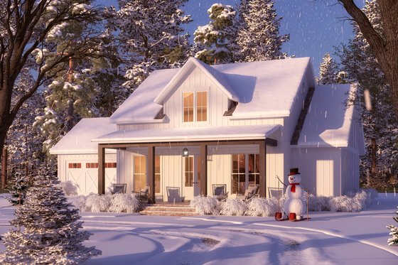 Exterior - Front Elevation 3 for Farmhouse House Plan #430-318 - 3 bed, 2 bath